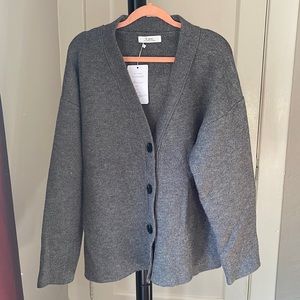 NWT Gray Button Cardigan